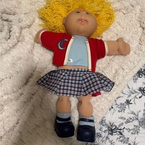 Charming Doll with Yellow Hair and Red Jacket
